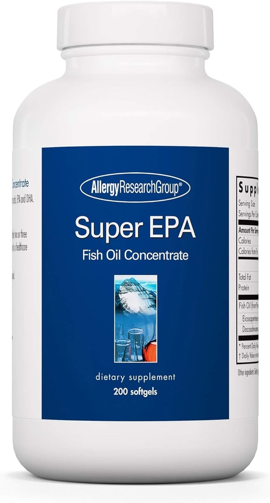 Alerji Araştırma Grubu Super EPA - Omega 3 Supplement, Fish Oil Inter, EPA, DHA, Omega 3 Fatty Asits, Sustainable-Kaynaklanan Anchovies, Softgels - 200 Count, Fish Oil Mechanic, EPA, DHA, Omega 3 Fatty Acids, Sustainable-Kaynaklanan Anchovies, Softgels - 200 Count