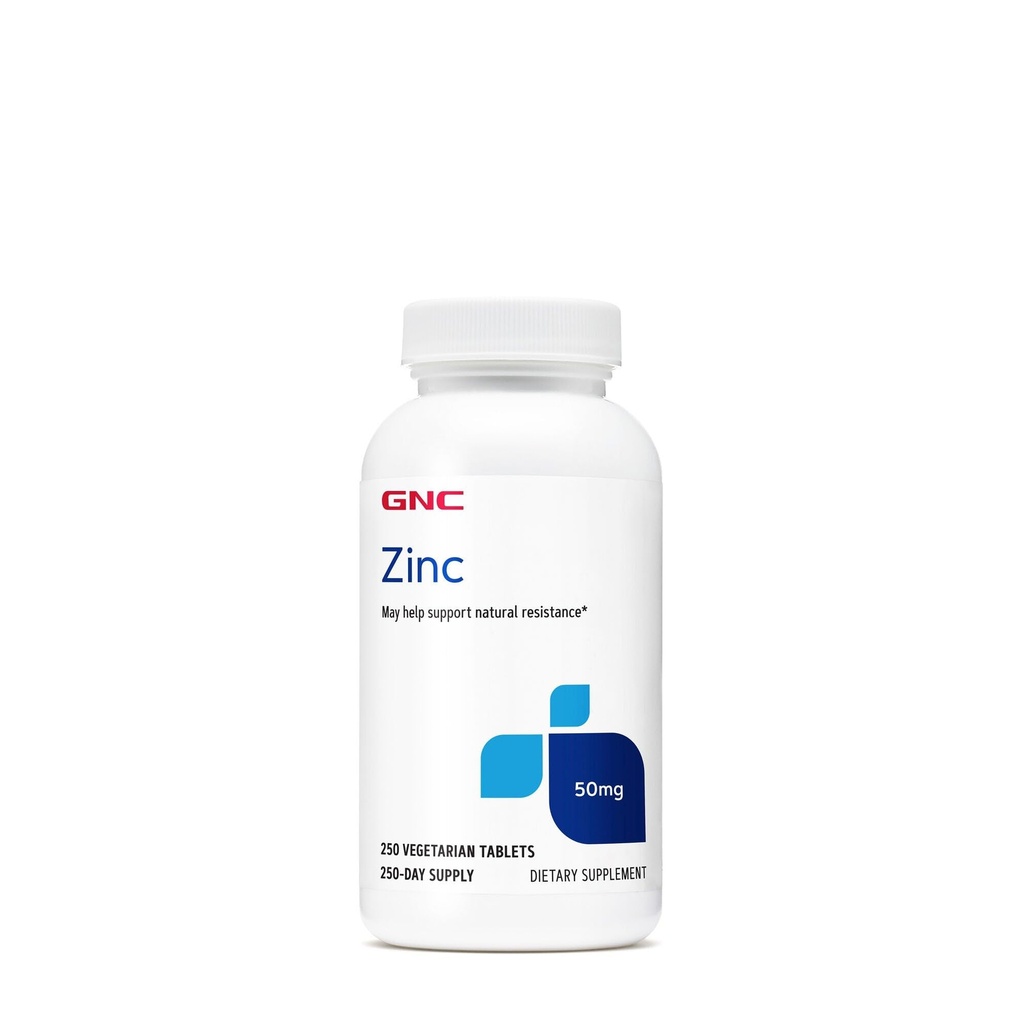 GNC ψευδάργυρος 50mg συμπλήρωμα, υποστηρίζει την ανοσοποιητική λειτουργία, 250 υπηρεσίες