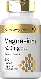 Doktor'un Way Magnezyum Supplement 500 mg | 100 Kaplamalı | Magnezyum Oksit | Vegetarian, Non-GMO, Gluten Free