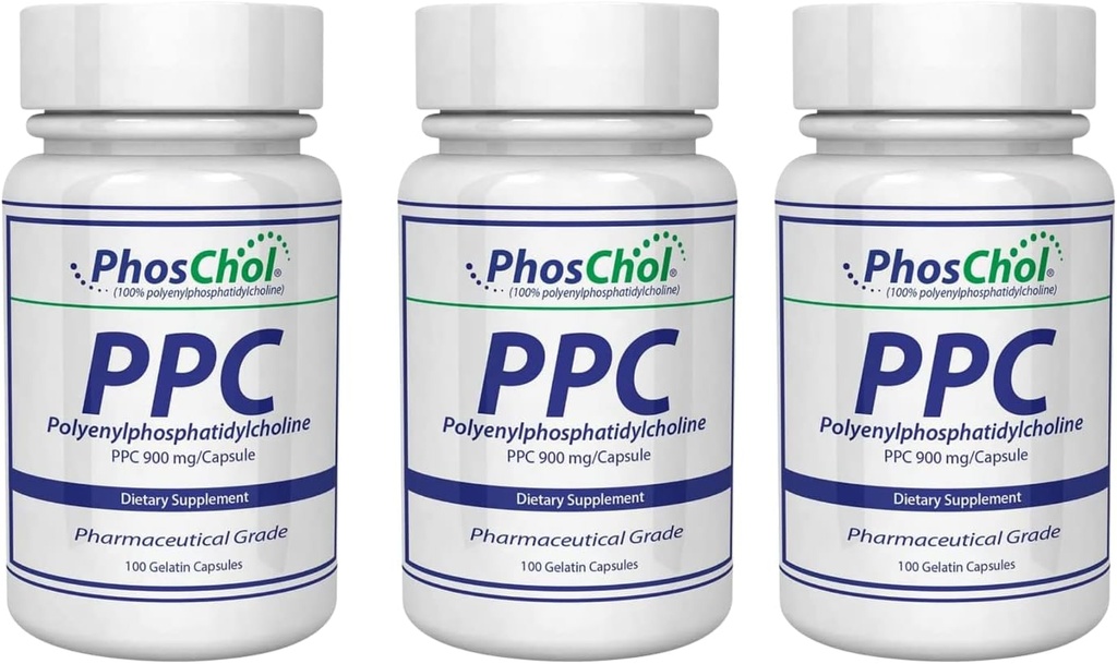 Nutrasal PhosChol PPC Polyenyl PhosphatidylCholine Choline Supplement 900 mg 300 Gelatin Capsules