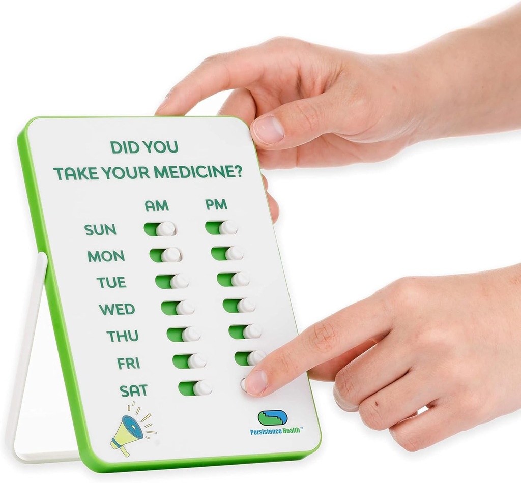 İlaç Tracker & Pill Hatırlatıcı | Görsel Hatırlatıcı Alarm | 7 Gün AM PM İlaç Hatırlatıcı | Take and Slide | No More Second-guesing or Double-dosing | Perfect for The Elderly (İki Köşe İngilizce)
