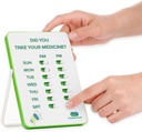 İlaç Tracker & Pill Hatırlatıcı | Görsel Hatırlatıcı Alarm | 7 Gün AM PM İlaç Hatırlatıcı | Take and Slide | No More Second-guesing or Double-dosing | Perfect for The Elderly (İki Köşe İngilizce)