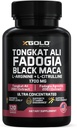 X Gold Health Tongkat Ali + Fadogia Agrestis + Black Maca – Enerji, Vitality & Stamina ATM for Men & Women Made in USA