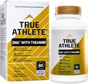 Gerçek sporcular ZMA, Theanine ile – Destekler Kas Kurtarma, Güçlü & Uyku – çinko, Magnezyum, B6 & Theanine Formula for Relaxation & Performance (90 Capsules)