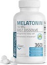 Bronson Melatonin 10 MG Fast Dissolve Peppermint Tablets, Promotes Relaxation, 360 Chewable Vegetarian Lozenges