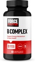 FORCE FACTOR Vitamin B Kompleksi Enerji, Yaşam ve Kalp Sağlığını Desteklemek için, B1 Vitamin B2, B3, B6, B12, ve daha fazla, Vegan, Non-GMO, 60 Sebze Capsules