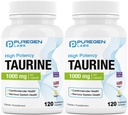 Safgen Laboratuvarları Taurine 1000 mg [High Potency] Total 240 Veg Capsules | No Harmful Words | Non-GMO, NO Gluten ve Dairy, Supports Heart Health and Muscle Recovery | Made in USA