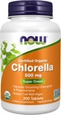 Şimdi Gıdalar Tamamlar, Organik Klorella 500 mg doğal olarak klorophyll, Beta-Carotene, karışık Carotenoyaklar, C vitamini, Iron ve Protein, 200 Tabletler