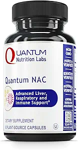 Kuantum Beslenme Laboratuarları NAC - N-Acetyl-L-Cysteine, Liver & Immune Support, NAC Supplement, N-Acetyl Cysteine, 300 mg NAC Per Capsule - 60 Vegetarian Capsules