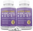 Justified Laboratories (2 Pack Ultra Fast Pure Keto Boost Pills 1275MG Νέα & Βελτιωμένη Φόρμουλα Περιέχει μηλίτη μηλίτη επιπλέον παρθένο ελαιόλαδο σκόνη πράσινο φύλλο τσαγιού 120 κάψουλες