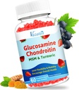Υψηλό βιοδιαθέσιμο Glucosamine Chondroitin Gummies με Turmeric & MSM, Boswellia -Συμπλήρωμα κοινής υποστήριξης - Υποστήριξη, ευελιξία & δύναμη - 60 Gummies