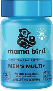 Best Nest Wellness Men's Multi Plus - Καθημερινή πολυβιταμίνη για τον εγκέφαλο και την ενέργεια Υποστήριξη για την υγεία - Καθημερινή πολυβιταμίνη για τους άνδρες - Προβιοτικά & Digestive Enzyme Formula - 30 Caplets