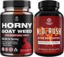 Bundle of Horny Goat Weed Extract Complex and Energizing Nitric Oxide Supplement for Men - with Tribulus Saw Palmetto L Arginine and Tongkat Ali Extract - Νιτρικά χάπια oxide για άνδρες με ρίζα τεύτλων
