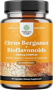 Citrus Bergamot Supplement with Citrus Bioflavonoids - Ultimate Citrus Bioflavonoids Supplement with Citrus Bergamot Extract 1000 mg Atari and Hesperidin for Immunity Support (1 ay)