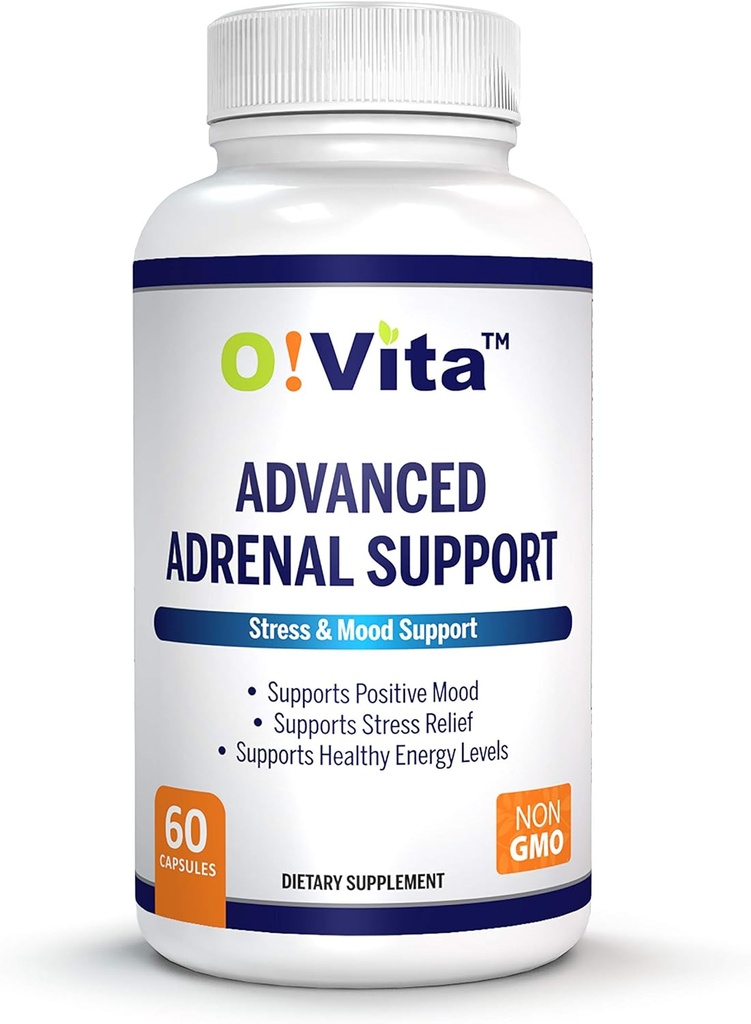 Ashwagandha ile Gelişmiş Adrenal Destek, Panax Clooney, Destekler Adrenal Gland Health 2Month Supply (60 Non-GMO Capsules)