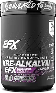 EFX Sports Kre-Alkalyn EFX Toz | pH Doğru Kreatine Monohidrat Toz Supplement | Güçlü, Kas Büyüme ve Performans | 266 Hizmetler (Unflavored)