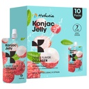 Hethstia Konjac Jelly, Lychee Konjac Jelly 10 Pouches with Collagen,, Low Calorie Drinkable Litchi Jello, C Light Snacks, Sugar Free, Keto, Gluten-Free, Sağlıklı Gıda Hediyeleri