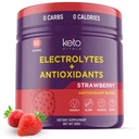 Keto Vitals Antioxidant Electrolytes Powder - Blend Electrolytes with Potassium, Magnesium, Sodium, Calcium | Keto Electrolytes Supplement Energy Drink Mix | Sugar-Free, Zero Calories, Zero Carbs