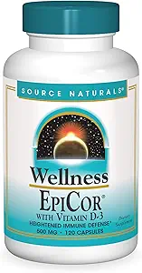 Source Naturals Wellness EpiCor with Vitamin D-3 for Heshima Immune Defense * - 120 Capsules