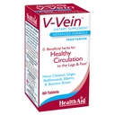 HealthAid V-Vein, Beneficial Nutrients for Health Circulation for Legs and feet, 60ct, Once Daily, Contains Ginkgo, Grape Tohum, C ve Bilberry, Vegan
