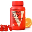 B12 D3 Vegan Gummies - 90 Kont I 1000 MCG Torch B12 & 5000 IU Vitamin D Gummy Chewable Supplements for Yetişkinler & Çocuklar - Immune Health & Daily Energy Boost - Non-GMO, Orange