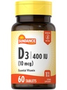 Sundance Vitamin D3 400 IU (10 mcg) 