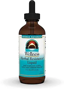 Source Naturals Wellness Herbal Direnişi Sıvı - Echinacea, Coptis ve Yin Chiao, Immune Support* - 2 Akışkan oz
