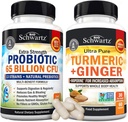 Organik Turmeric Curcumin ve Ginger Supplement (1 Ay Supply) Plus 65 Milyar CFU Daily Probiyotik Supplement (1 Ay Supply)