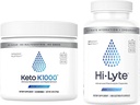 Hi-Lyte Keto K1000 Elektrolyte Toz | Hydration Toz İç Mix | Raw Mineral Flavor, No Stevia | 50 Servisler | Plus Elektrolyte Ekstra Rehidrasyon Kapsülleri için