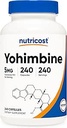 Nutricost Yohimbine HCl 5 mg, 240 Capsules Ekstra Kuvvet - Gluten Free, Non-GMO