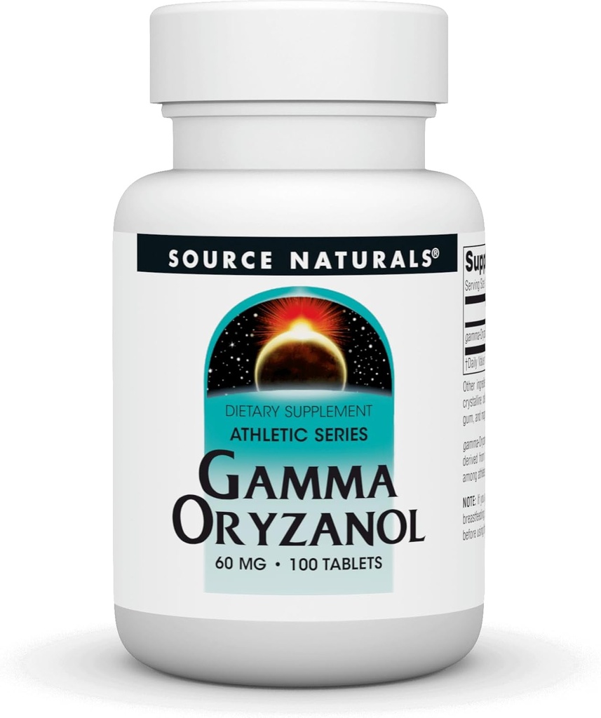 Source Naturals Gamma Oryzanol 60 mg - Συμπλήρωμα διατροφής αθλητικής σειράς - 100 δισκία