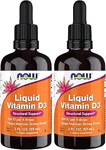 Şimdi Tamamlar, Sıvı Vitamin D-3, Güçlü Bones*, Yapısal Destek*, 2Ounce (Pack of 2)