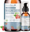 Magnezyum Glycinate Sıvı Citrate, Taurate, Malate-Magnesium Kompleksi Renkli L-Theanine-High Abors -Vegan, Sugar Free, 2 Fl.oz