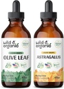 Άγρια & οργανικά φύλλα ελιάς Βάμμα 4 fl oz & Astragalus Βάμμα 4 fl oz