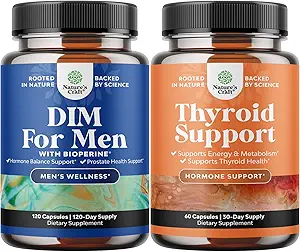 Panax Ginseng Bioperine Grapeseed & Astragalus for Prostate Health and Herbal Thyroid Support Complex with L Tyrosine, Bladderwrack, Selenium & Purehwagandha