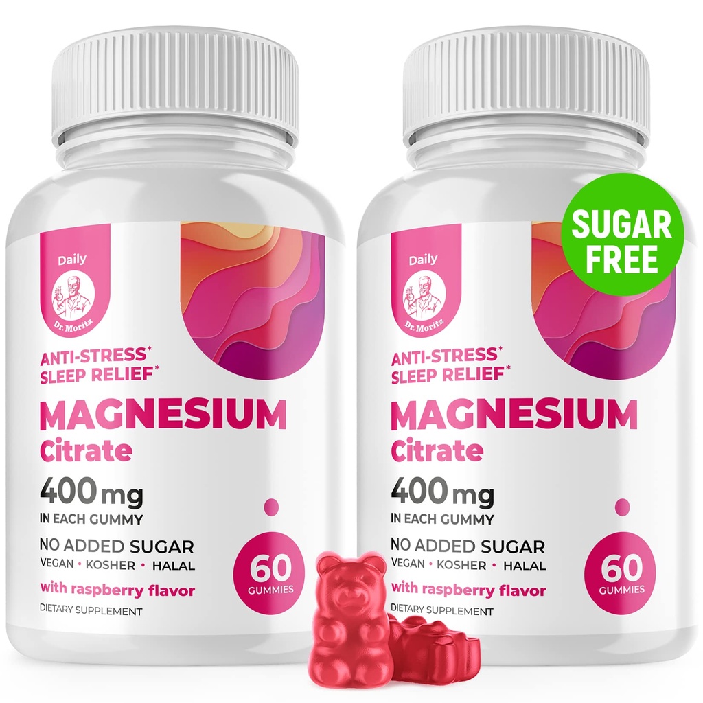 Magnezyum Gummies Sugar-Free - Calm Supplement Magnezyum for Children, Supports restful Sleep, Sugar-Free Magnezyum Citrate Gummies for Kids & Yetişkinler (120)