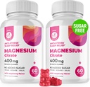 Magnezyum Gummies Sugar-Free - Calm Supplement Magnezyum for Children, Supports restful Sleep, Sugar-Free Magnezyum Citrate Gummies for Kids & Yetişkinler (120)