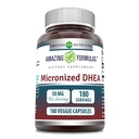 Amazing Formulas Micronized DHEA Supplement | 50 Mg per Service | 180 Veggie Capsules | Non-GMO | Gluten-Free | Made in USA