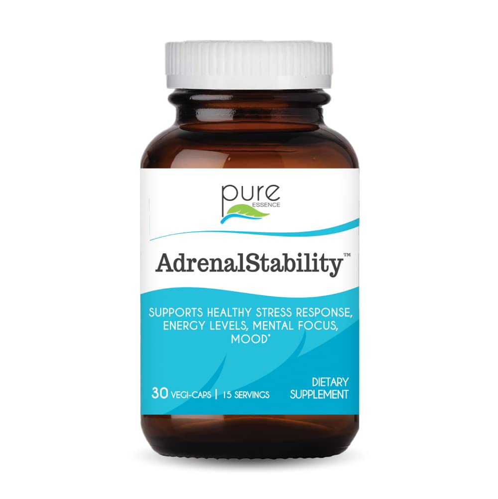 Saf Essence Tarafından Adrenal Stability - Adrenal Fatigue Supplement with Ashwagandha, Holy Basil, Supports Health Stress Response, Energy, Sleep (30 Caps)