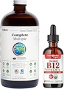 LIQUIDHEALTH Complete Multiple Daily Multivitamin & Organic Methyl B12 5000mcg Βιταμίνη Σταγόνες με ταρτάρ Cherry Juice για ανοσοποιητική υποστήριξη, φυσική ενέργεια Boost, βελτιωμένη μνήμη & εστίαση, συνολική υγεία
