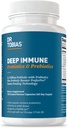 Dr. Tobias Deep Immune Probiyotiks & Prebiyotiks, Dual Action Digestion & Immune Support with PreforPro Prebiyotiks & Geed Release Spore Form Probiyotiks for Women & Men, 120 Capsules, 60 Servisler