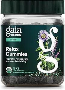 Gaia Herbs Rahat Gummies - Destekler Calm Duyguları - Organik Apple Juice & Lemon Juice - 45 Gummies (15 hizmet)