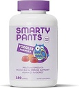 SmartyPants Toddler Multivitamin Gummies: Omega 3 Fish Oil (EPA/DHA), D3, C, B12, B6, A, K & çinko, Biotin, Beta Carotene, Gluten Free, Three Fruit Flavors, 180 Count (60 Day Supply)