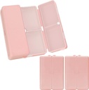 FYY Daily Pill Organizer,2 Apple 7 Karşılaştırmalı Portre Pill Case Travel,Folding Design Pill Box for Purse Pocket to Hold Vitamins,Cod Liver Oil,Supplements and Drug-Pink