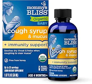Anne'nin Bliss Organic Baby Cough Syrup ve Mucus + Immunity Support, Contains Organic Agave ve Ivy Leaf, 4 ay + 1.67 Akışkanlar Ounces