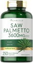 Carlyle Saw Palmetto Erkekler ve Kadınlar için | 3600 mg | 250 Capsules | Herb Extract Supplement | Serenoa Repens | Non-GMO ve Gluten Free