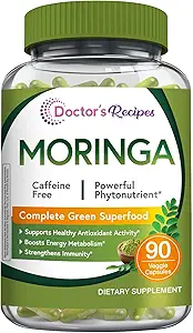 Doktor'un Mor Tarifleri 11,000 mg Güçlü, Yeşil Superfood, Natural Antioksi Support, Non-GMO, 90 Vegan Caps, No Caffeine Soy Gluten