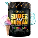 ALPHA LION Superhuman Pre Workout Toz, Beta Alanine, L-Taurine & Tri-Kaynak Caffeine for Sustained Energy & Focus, Nitrik Oksit & Citrulline for Pump (21 Servisler, Unicorn Juice)