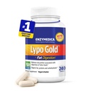 Enzymedica Lypo Gold, Yüksek Potency Lipase Digestive Enzymes for Fat Digestion, Supports Occasional Bloating Relief & Digestive Health, Keto-Friendly, Vegan, 240 Capsules