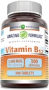Amazing Formulas Vitamin B12 Supplement | 1000 Mcg per Service | Tabletler | Non-GMO | Gluten-Free | Made in USA (1 Pack, 300 Count)